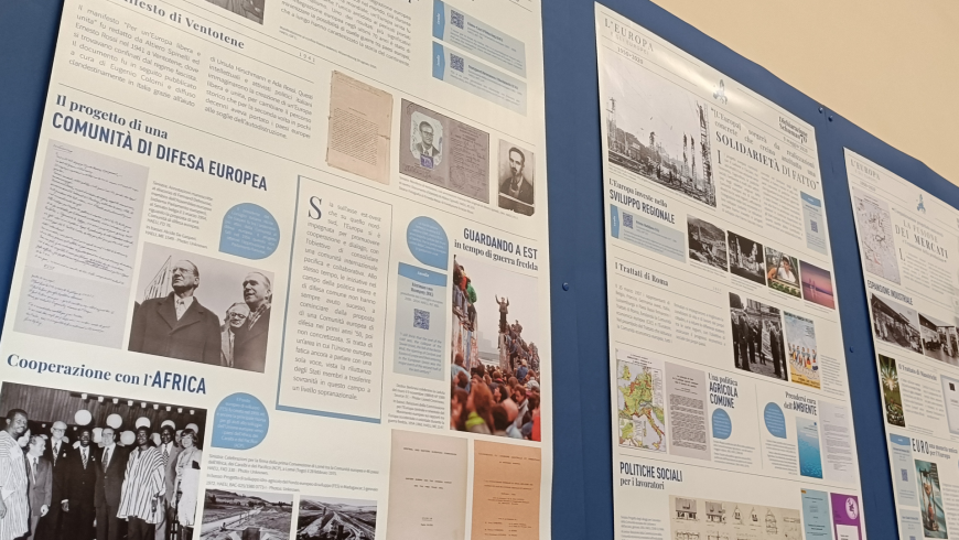  “Europa ed europei 1950 - 2020: 70° anniversario della Dichiarazione Schuman”, l'esposizione al DIGSPES aula 103