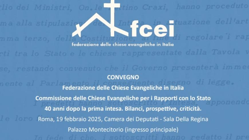 "40 anni dopo la prima Intesa: bilanci, prospettive, criticità" Convegno alla Camera dei Deputati